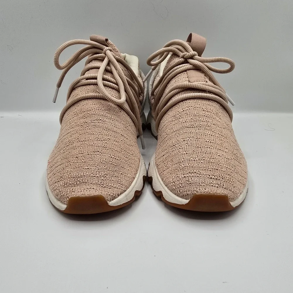 Sorel Kinetic Ripple Sneakers Pink Knit Lace Up‎ Athletic Women's Shoes Size 9.5